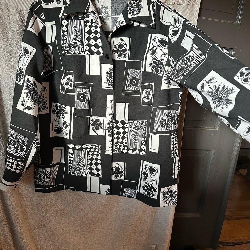 Black and White Patterned Shirt